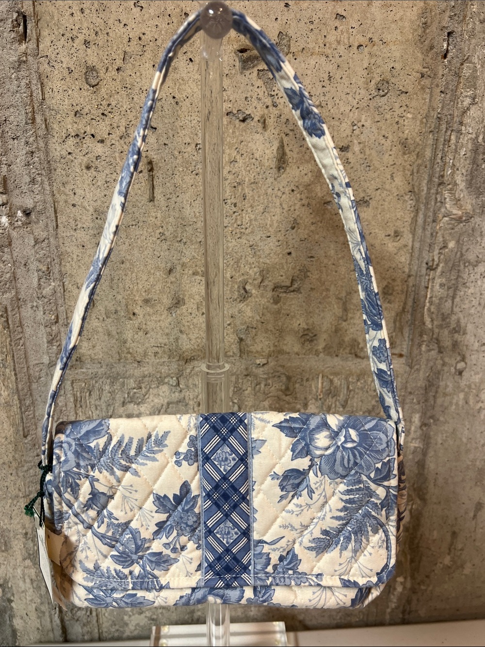 Vera Bradley Vintage Jilly Blue Toile Shouldet Bag NWT